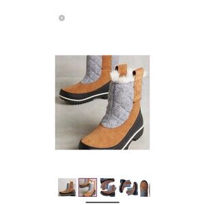 1 Sorel Tivoli Women's brown Insulated fleece lined Pull-On Boots size 10